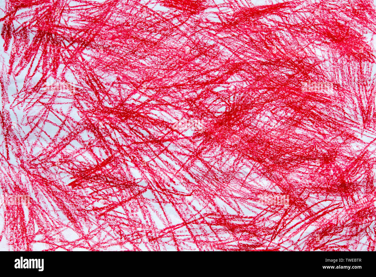 Kind Artwork Red Bleistiftzeichnungen Auf Weissem Papier Hintergrund Textur Stockfotografie Alamy