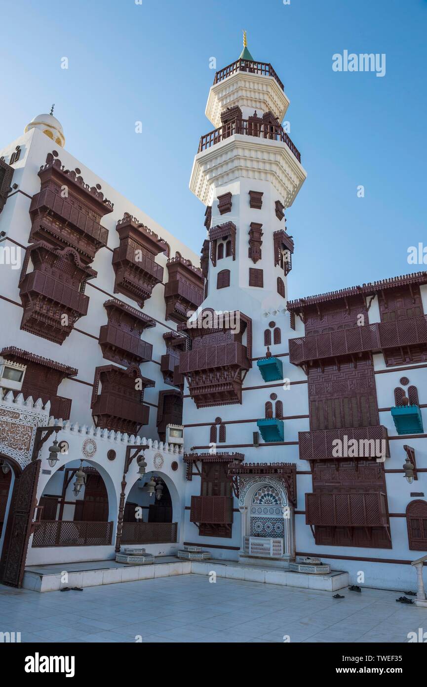 Gebäude in Al Taybat City Museum, Altstadt, UNESCO-Weltkulturerbe, Jeddah, Saudi-Arabien Stockfoto