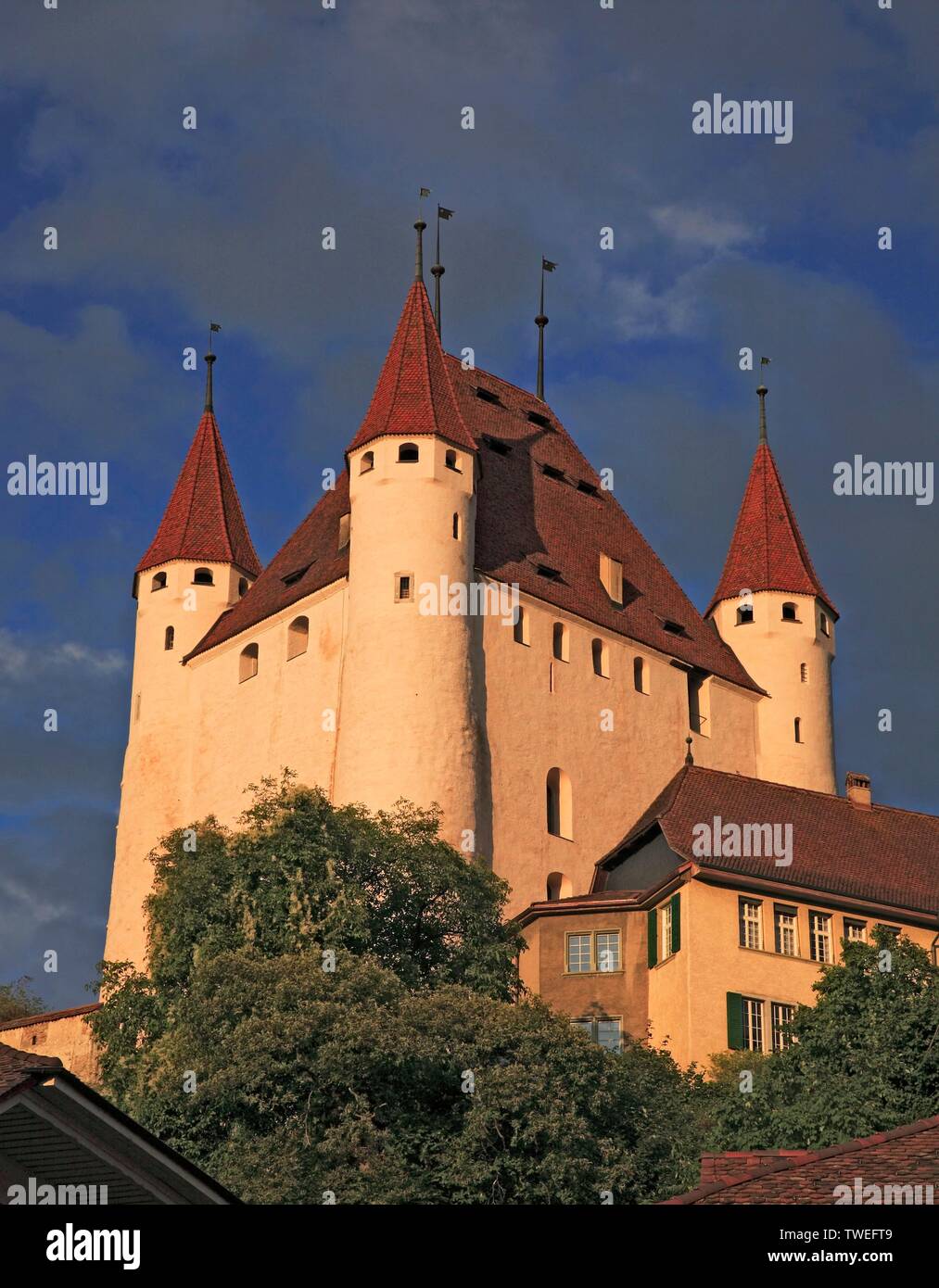 Schloss Thun, Berner Oberland, Berner Oberland, Schweiz, Europa Stockfoto
