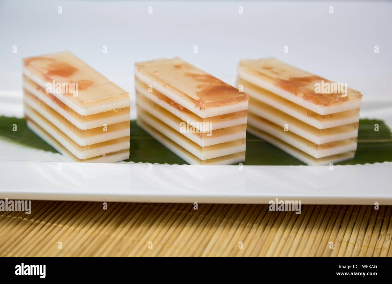 Chinesischen Imbiss rose Kuchen Stockfoto