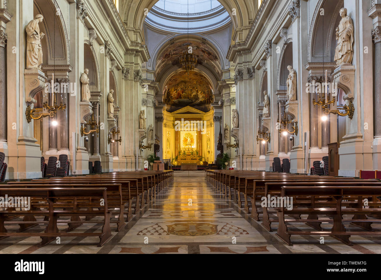 Innenansicht der Kathedrale von Palermo, Palermo, Sizilien, Italien, Europa Stockfoto