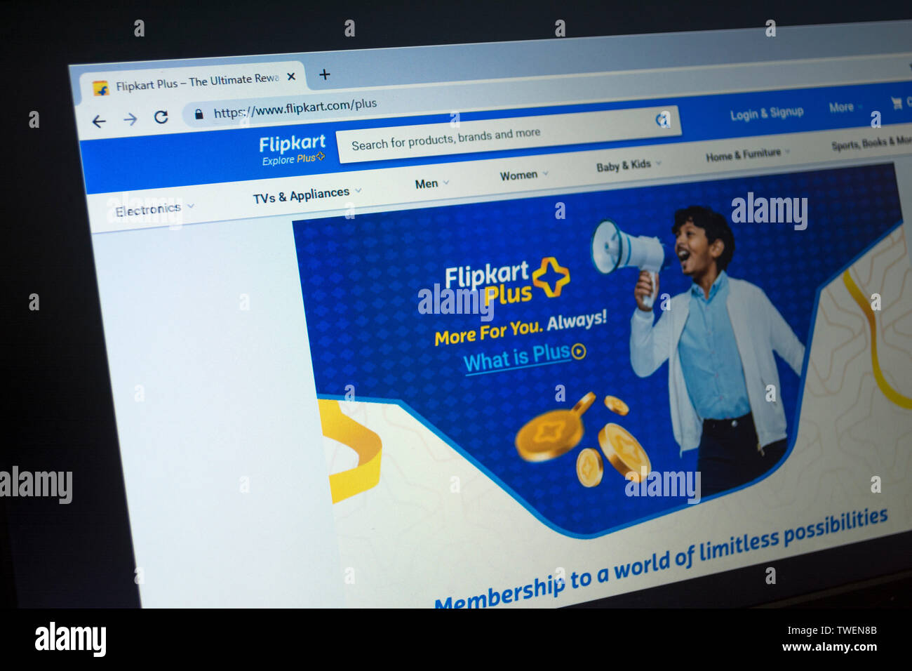 Flipkart website Stockfoto