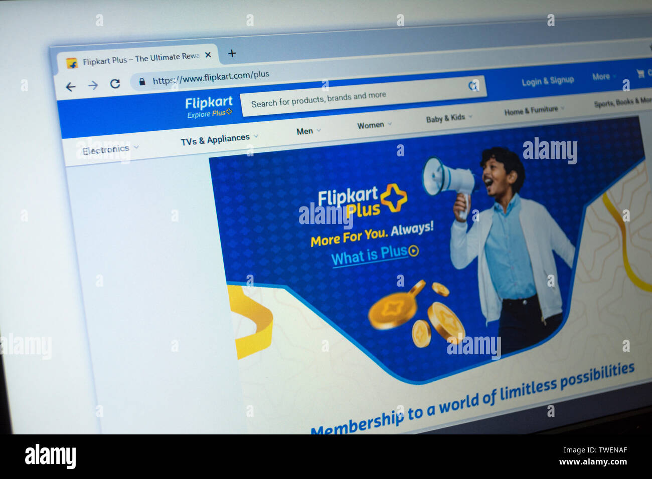 Flipkart website Stockfoto