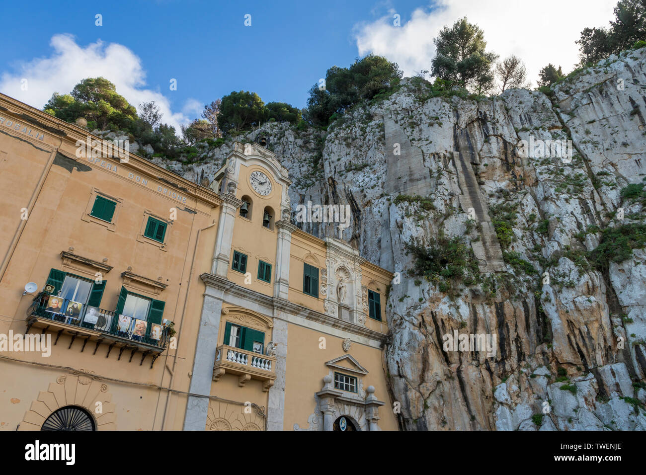 Santa Rosalia Heiligtum auf dem Monte Pellegrino, Palermo, Sizilien, Italien, Europa Stockfoto