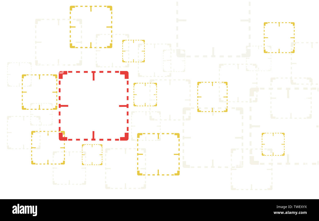 Ziel beobachtet, CCTV, in der Nähe des Fernseher zeichen Hintergrund Stockfoto