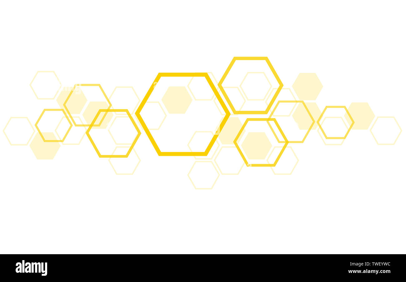 Die Form der Hexagon Konzept Design abstrakte Technologie Hintergrund Stockfoto