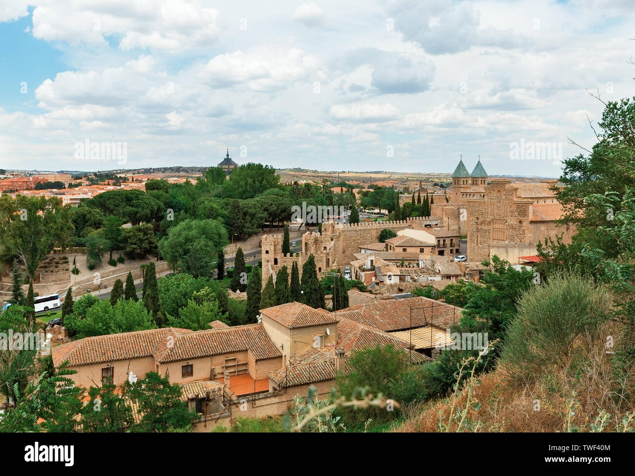 Wunderschöne Aussicht auf die Altstadt von Toledo Stockfoto