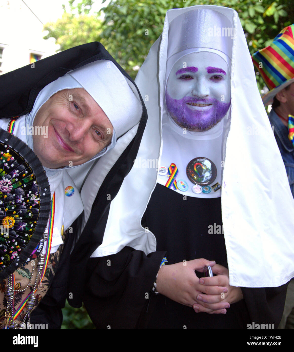 Die Teilnehmer an der Manchester, UK, LGBT Pride Parade 2018 Stockfoto