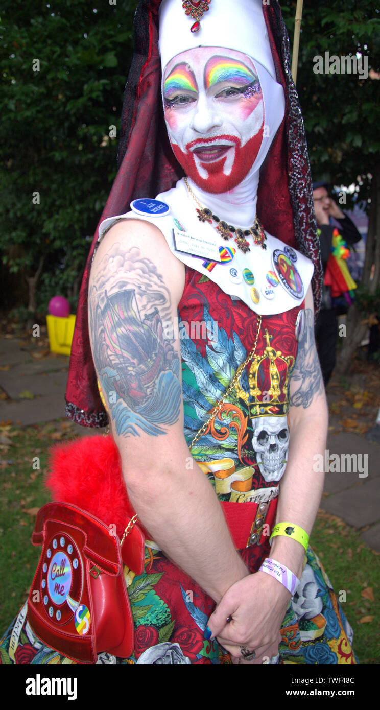 Die Teilnehmer an der Manchester, UK, LGBT Pride Parade 2018 Stockfoto