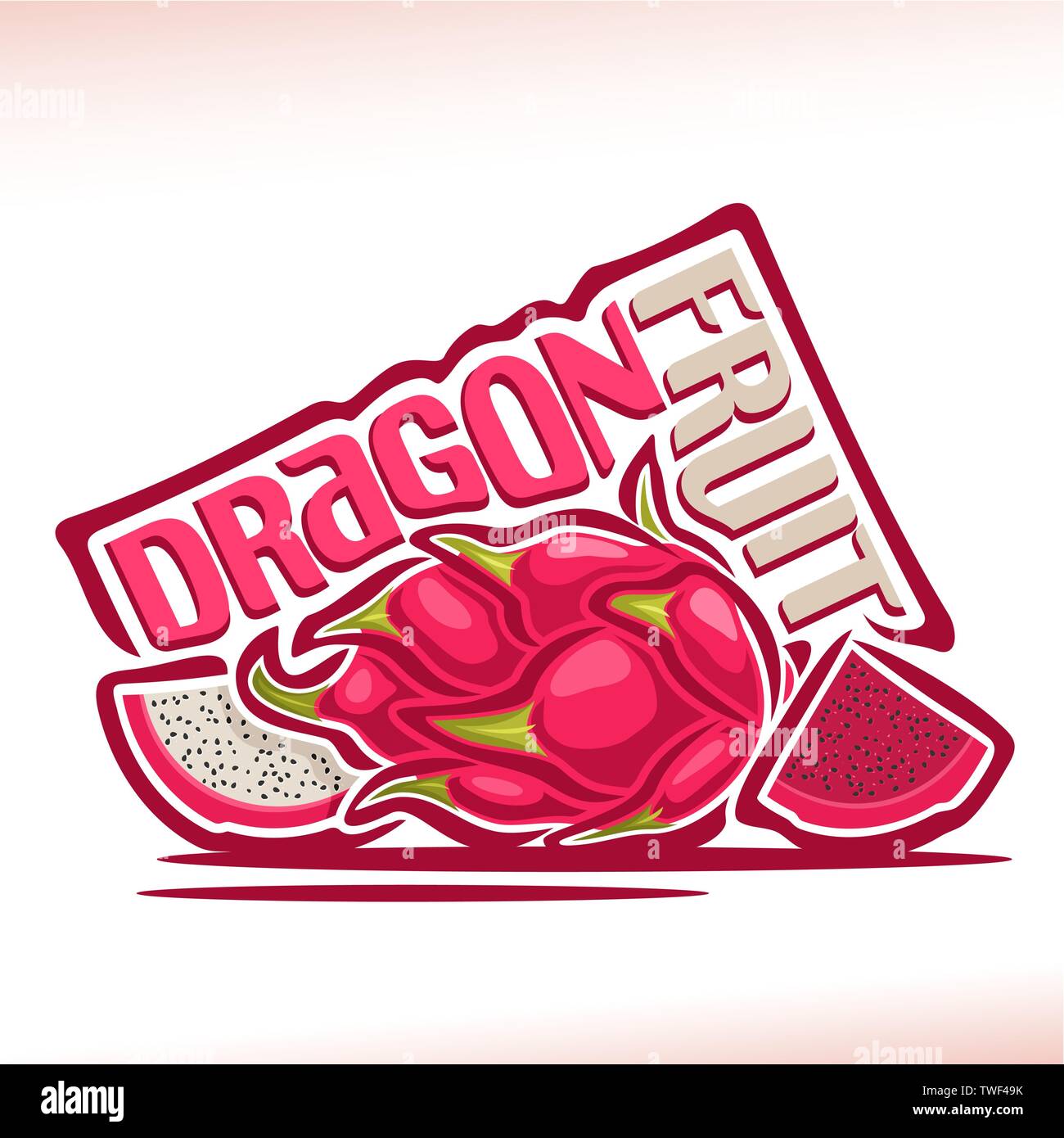 Vektor logo für Dragon Obst Stock Vektor