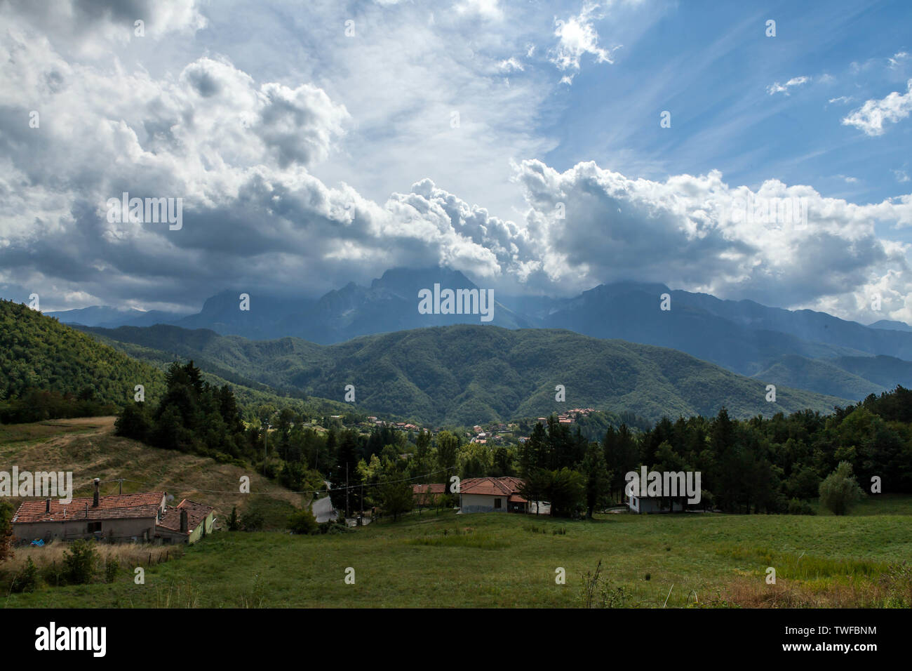Toskanische Dörfer Stockfoto