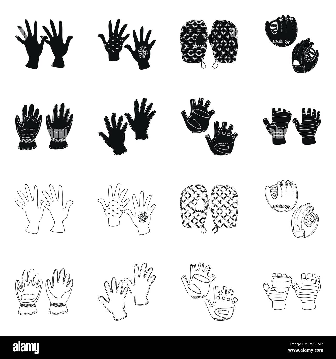 Vector Illustration der Silhouette und Sicherheit Logo. Sammlung von Silhouette und Komfort vektor Illustration. Stock Vektor