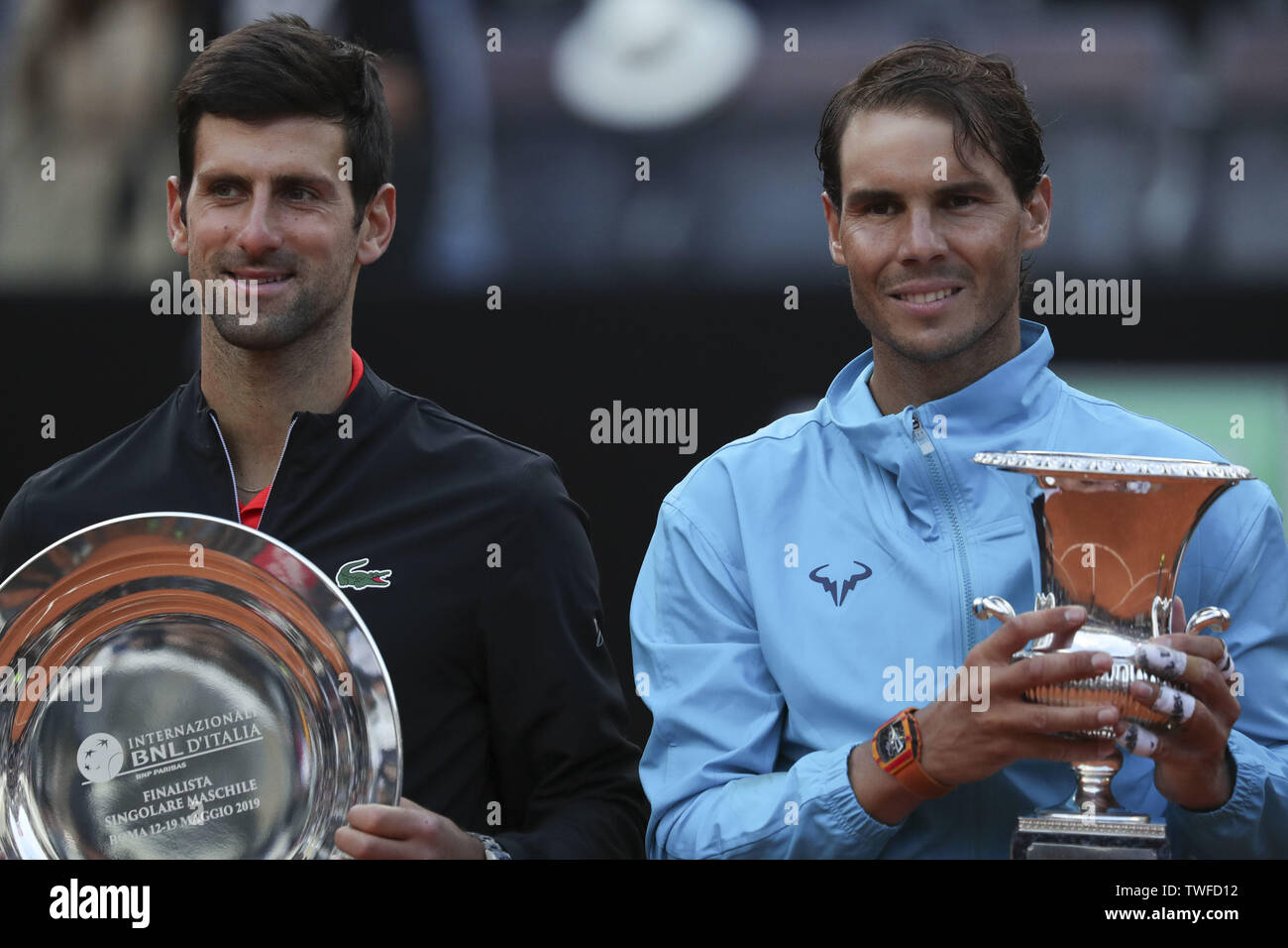 Rom, Rafael Nadal gewinnt die Bnl Tennis Internationals Wann: 19. Mai 2019 Credit: IPA/WENN.com ** Nur für die Veröffentlichung in Großbritannien, den USA, Deutschland, Österreich, Schweiz ** verfügbar Stockfoto