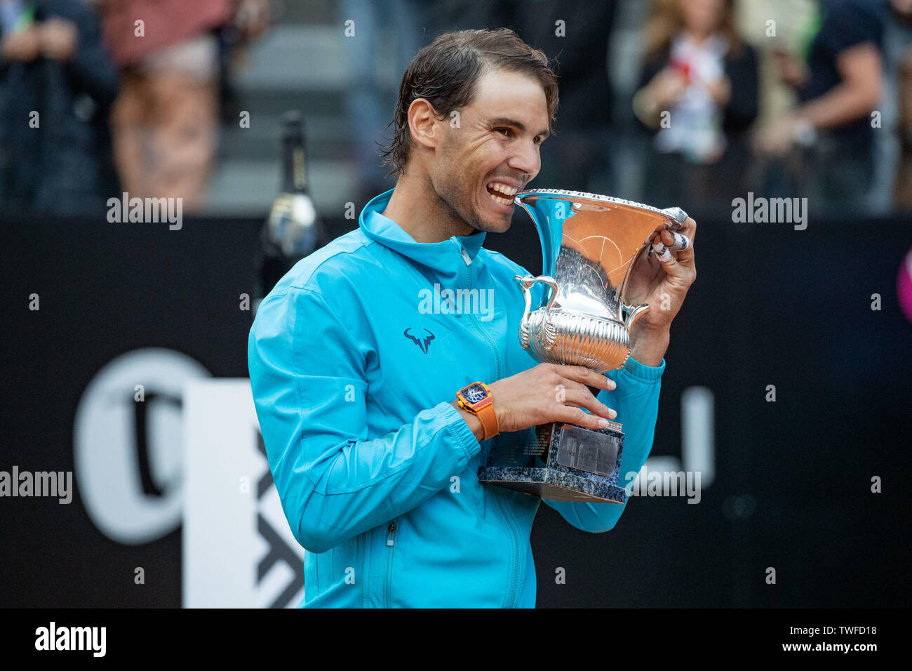 Rom, Rafael Nadal gewinnt die Bnl Tennis Internationals Wann: 19. Mai 2019 Credit: IPA/WENN.com ** Nur für die Veröffentlichung in Großbritannien, den USA, Deutschland, Österreich, Schweiz ** verfügbar Stockfoto