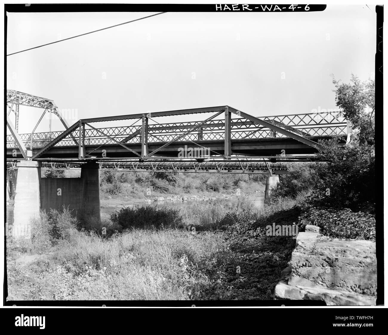 PONY Bruchband-brücke Ansatz, NACH OSTEN - der Grant Avenue Bridge, Spanning Yakima River an der Grant Avenue, Prosser, Benton County, WA; Maloney, D C; Yearby, Jean P, Sender; Kukas, Roger, Fotograf Stockfoto