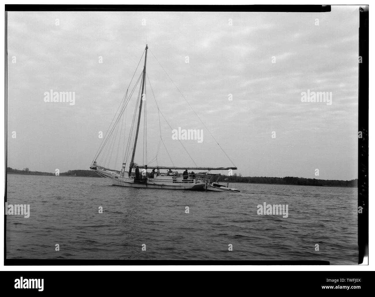 PORT PROFIL MIT PUSH BOOT - kathryn - Zwei - Segel Bateau Echter Bonito, Hartriegel Hafen, Chesapeake Bay, Tilghman, Talbot County, MD Stockfoto
