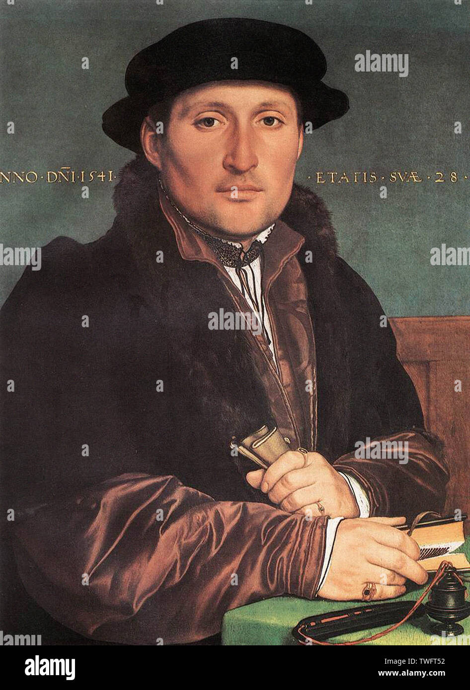 Hans Holbein der Jüngere - unbekannter junger Mann Büro 1541 Stockfoto