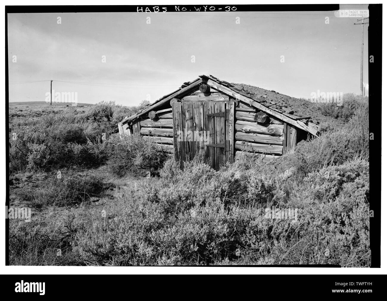 Der PROSPEKTOR KABINE AUS SÜD - die Carissa Mine, South Pass City Nähe, South Pass City, Fremont County, WY; Colemere, G.B., Eigentümer Stockfoto