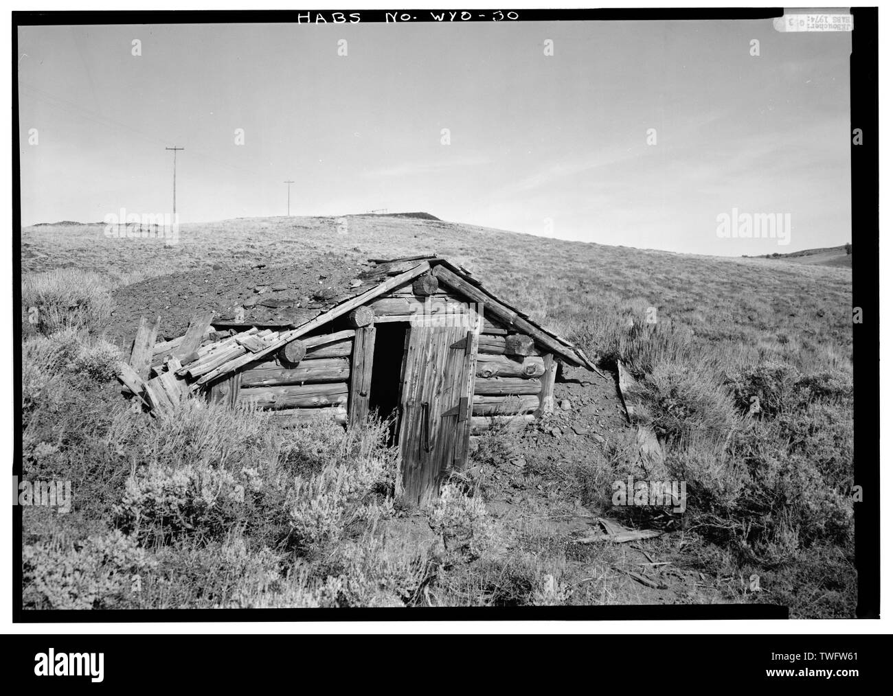 Der PROSPEKTOR KABINE AUS DEM WESTEN - Die Carissa Mine, South Pass City Nähe, South Pass City, Fremont County, WY; Colemere, G.B., Eigentümer Stockfoto