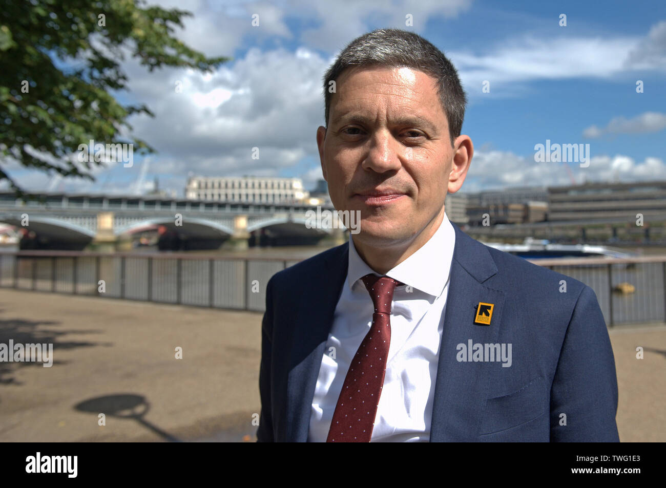 David Miliband, Präsident und CEO der International Rescue Committee und der ehemalige Außenminister Stockfoto