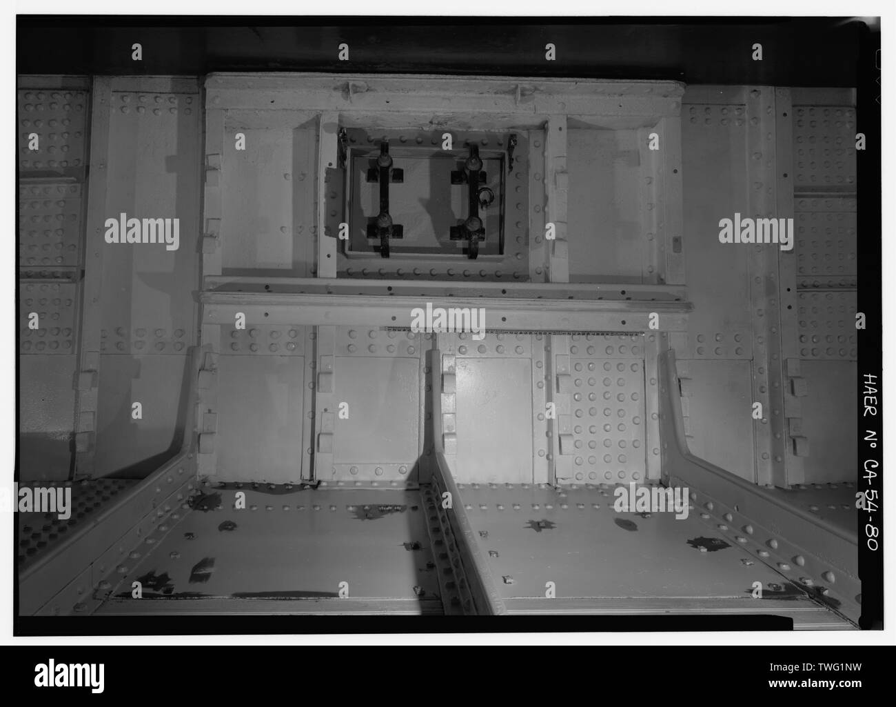 Port Side cargo Port bei Nummer 40. - Schiff BALCLUTHA, 2905 Hyde Street Pier, San Francisco, San Francisco County, CA Stockfoto