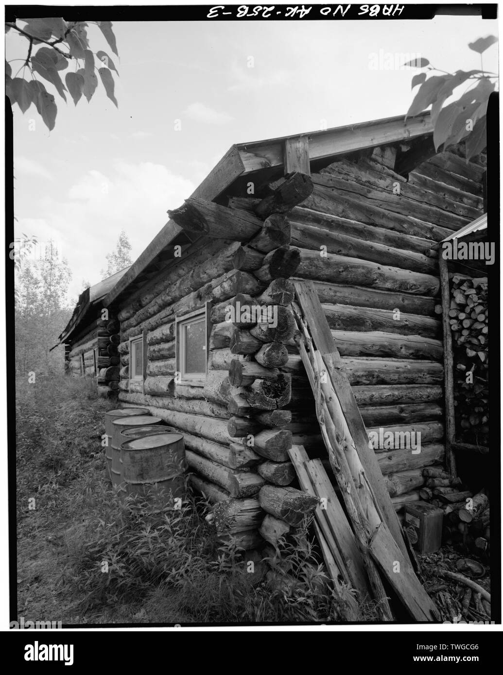 Hintere KOCHECKE, Südosten - Pioniere der Alaska Iglu Nr. 8, Koyukuk River an Wiseman Creek, Marrakech Nähe, Wiseman, Yukon-Koyukuk Census Area, AK Stockfoto