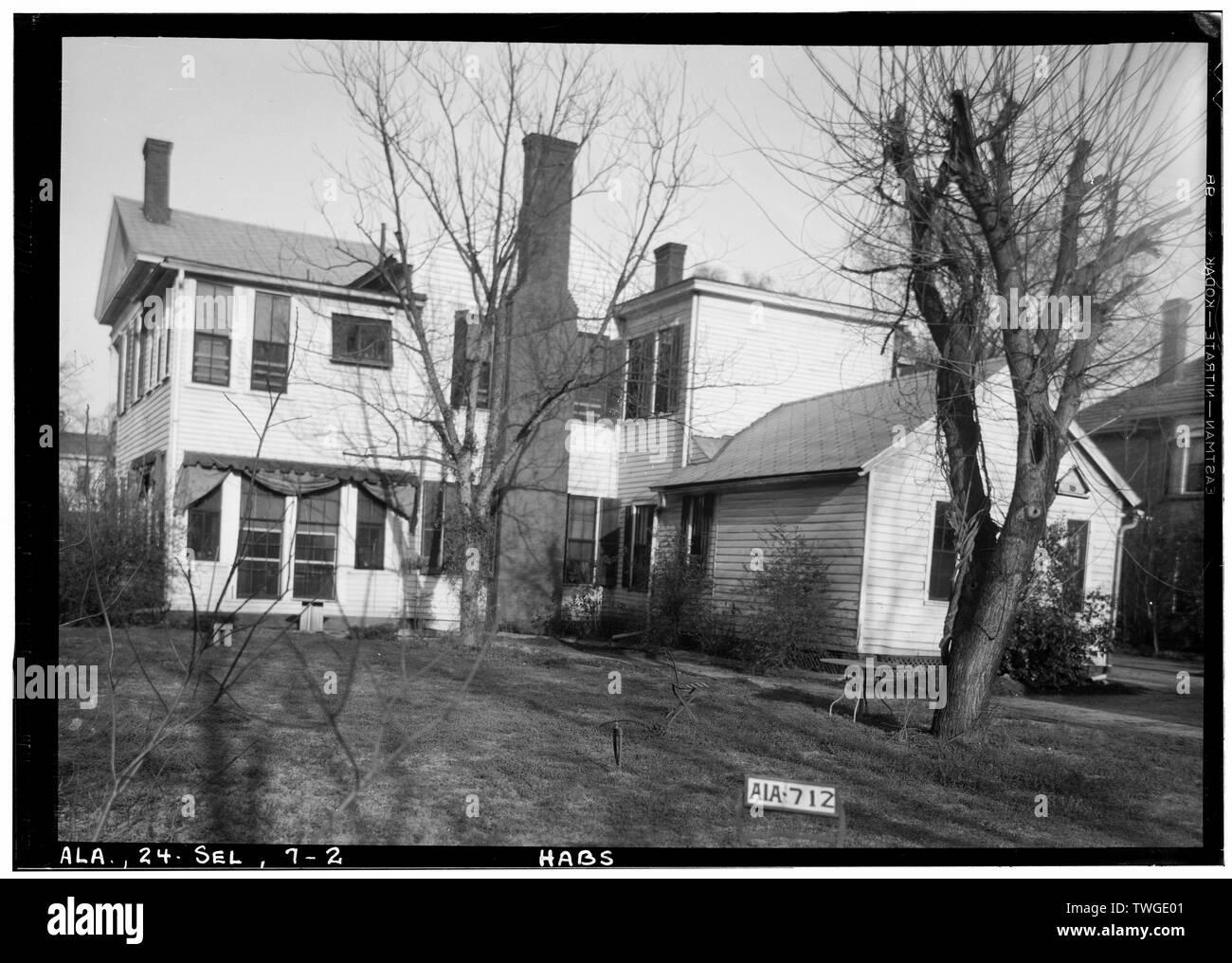 Historischer amerikanischer Gebäude Umfrage Alex Bush, Fotograf, März 12, 1935 ANSICHT VON HINTEN (Süd)-Morgan-Agee House, 719 Tremont Street, Selma, Dallas County, AL Stockfoto