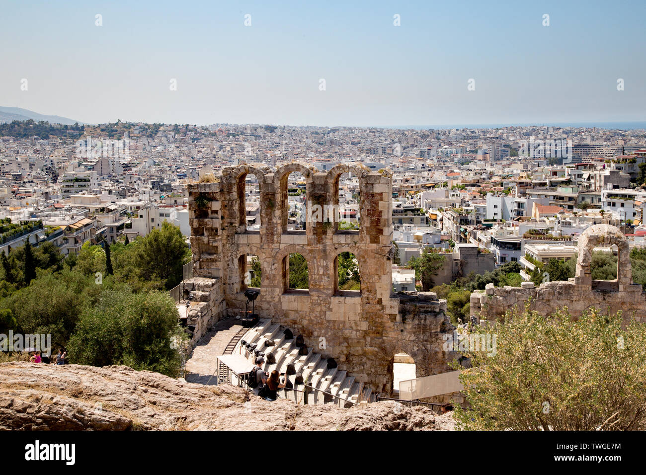 Die griechischen Akropolis in Athen Stockfoto