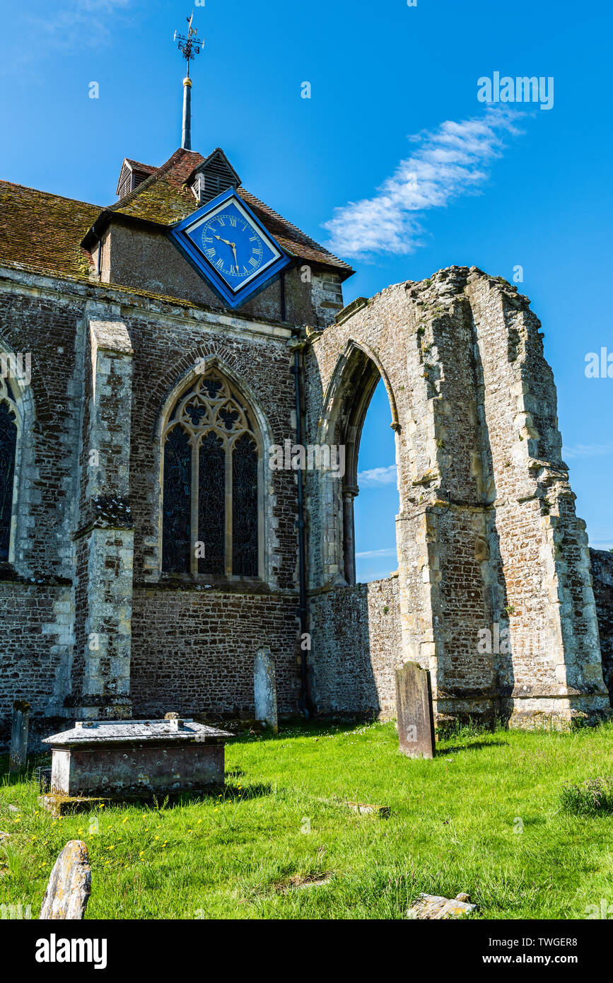 Winchelsea Kirche in East Sussex in England. Winchelsea war einer der ursprünglichen Cinque Ports Stockfoto