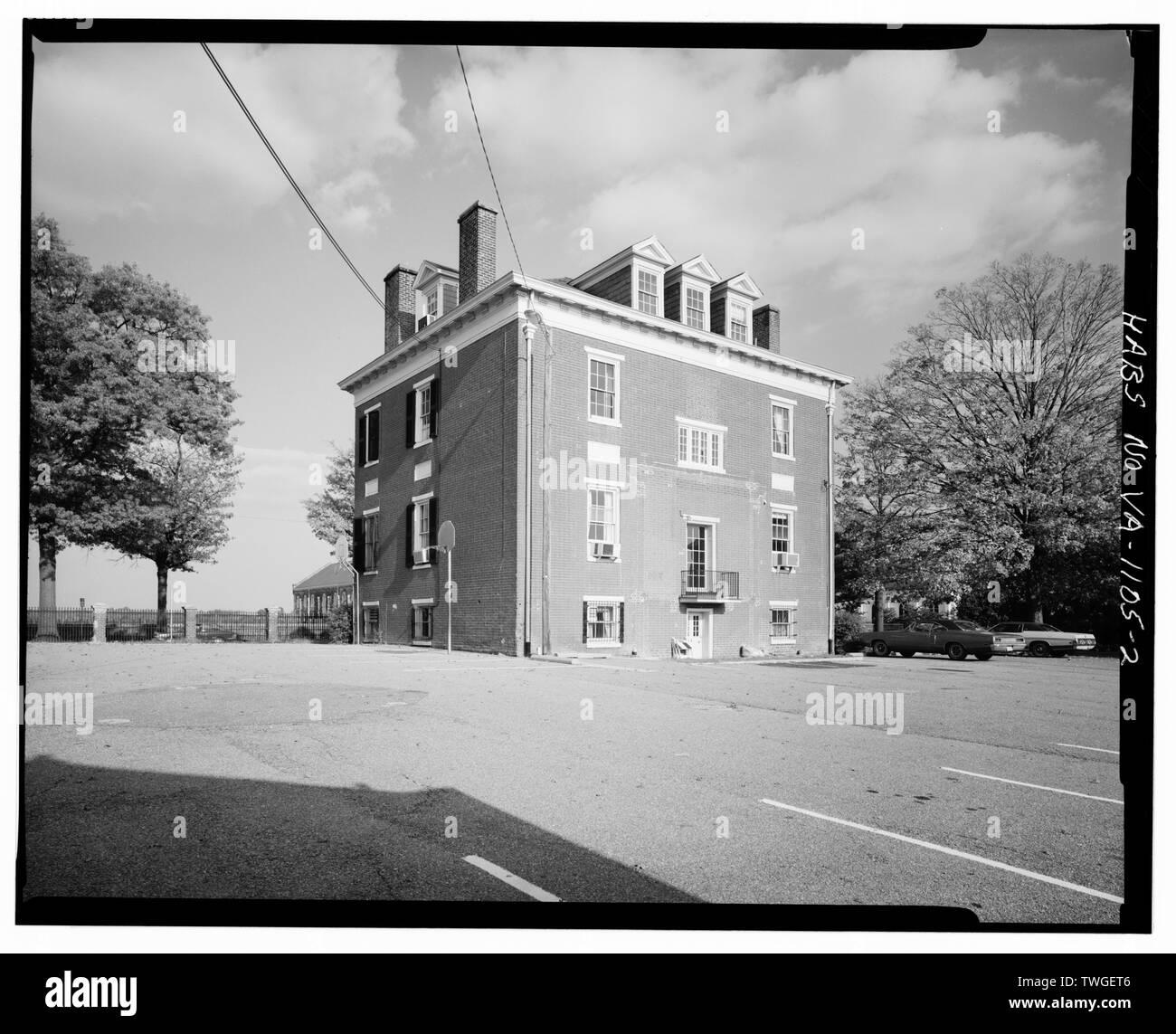 Rückansicht - Wills-Davis - Glass House, Lehm und 6 Straßen, Lynchburg, Lynchburg, VA Stockfoto