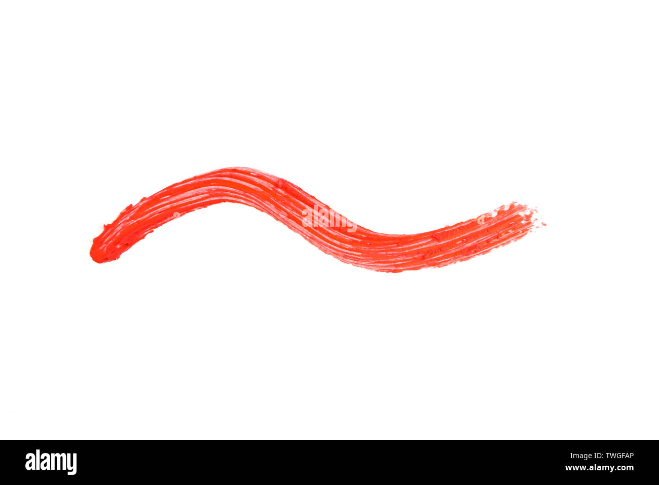 Lip pencil Strich auf weißem Hintergrund Stockfoto
