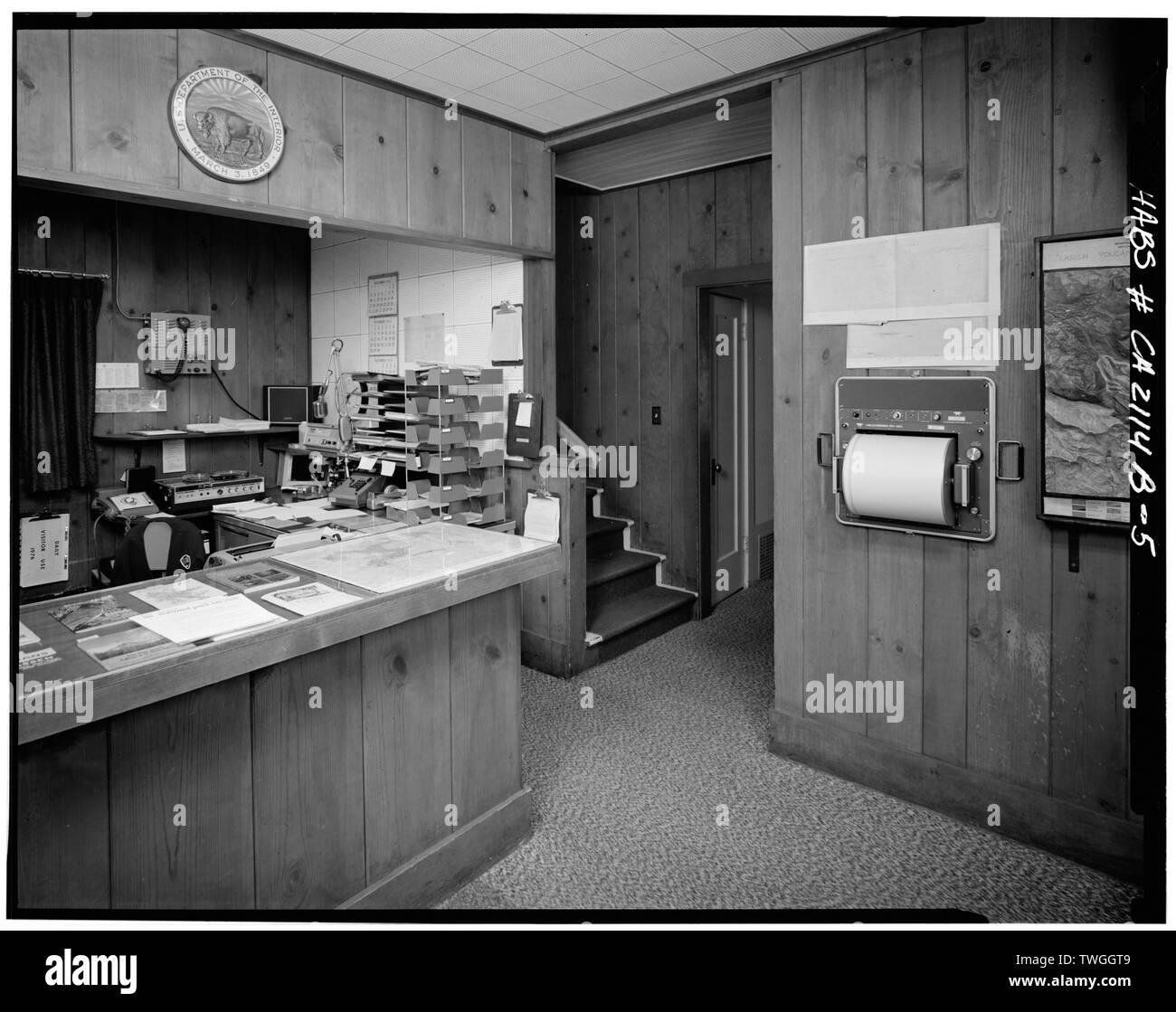 Rezeption - Lassen Volcanic National Park, Park Hauptquartier, Mineral, Tehama County, CA Stockfoto