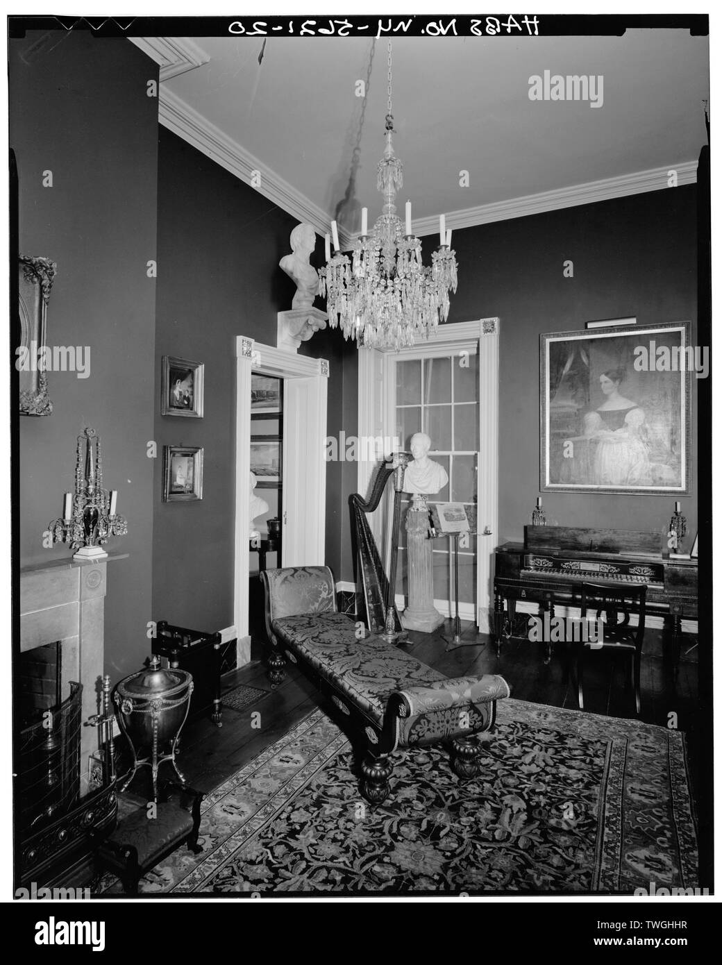 RED ROOM, nach Nordwesten - Edgewater, Station Road, Barrytown, Dutchess County, NY Stockfoto