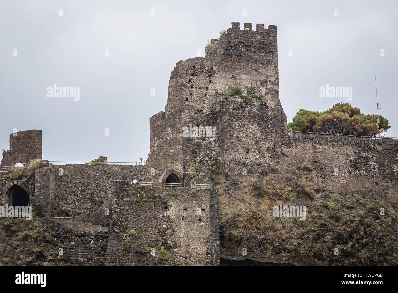 Normannische Burg in Aci Castello Gemeinde in der Stadt Catania auf Sizilien Insel in Italien Stockfoto