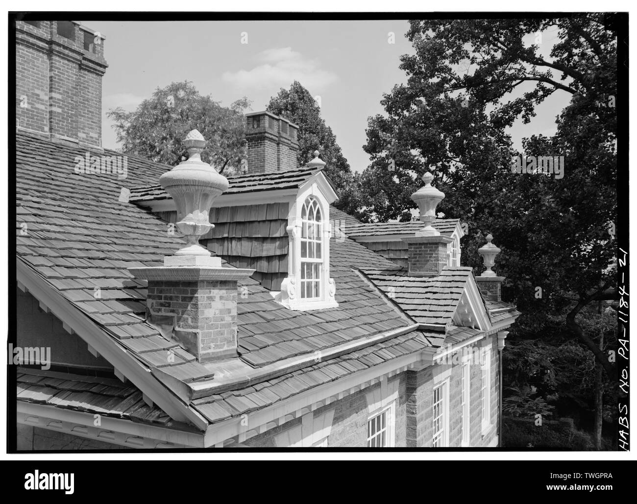 Dach DETAIL - Cliveden, 6401 Germantown Avenue, Philadelphia, Philadelphia County, PA Stockfoto