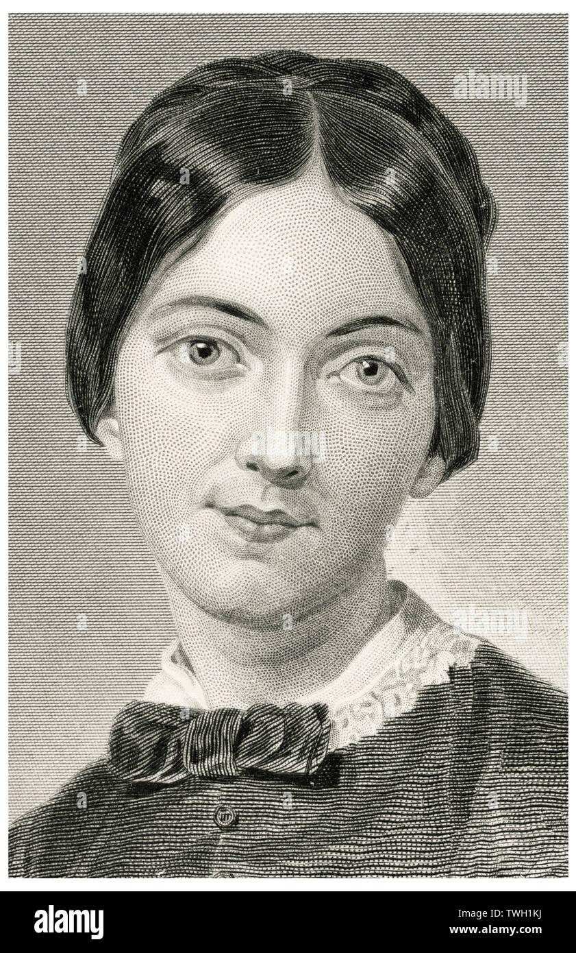 Frances Sargent Osgood (1811-50), amerikanischer Dichter, Kopf und Schultern Portrait, Stahlstich, Porträtgalerie bedeutender Männer und Frauen in Europa und Amerika durch Evert A. Duyckinck, von Henry J. Johnson, Johnson, Wilson & Company, New York, 1873 veröffentlicht. Stockfoto