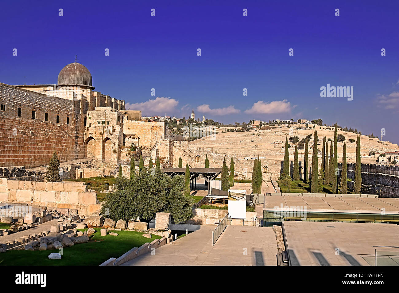 Davidson Center in Jerusalem Archäologische Park und der Tempelberg, Jerusalem, Israel Stockfoto