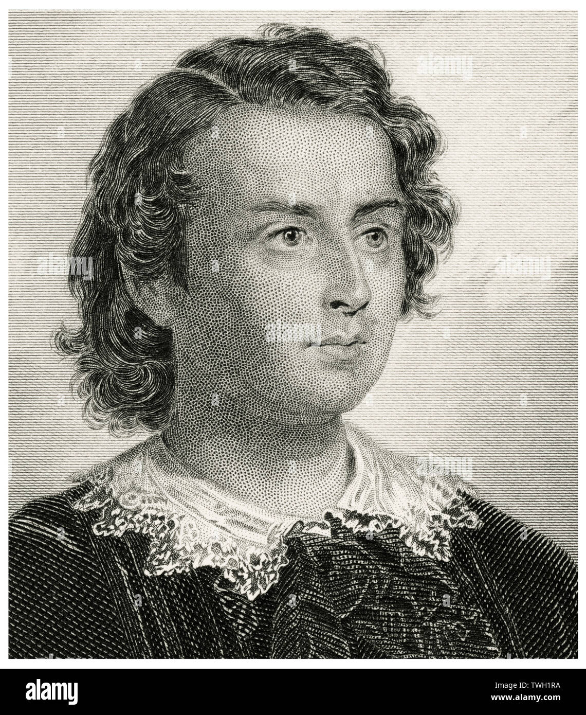 Rosa Bonheur (1822-1899), französischer Maler und Bildhauer, Kopf und Schultern Portrait, Stahlstich, Porträtgalerie bedeutender Männer und Frauen in Europa und Amerika durch Evert A. Duyckinck, von Henry J. Johnson, Johnson, Wilson & Company, New York, 1873 veröffentlicht. Stockfoto