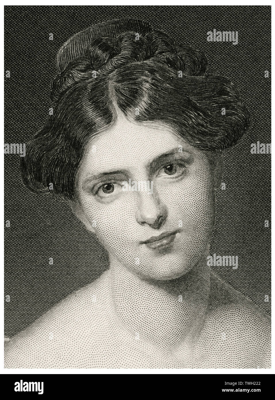 Frances Anne Kemble 'Fanny' (1809-93), britische Schauspielerin, Kopf und Schultern Portrait, Stahlstich, Porträtgalerie bedeutender Männer und Frauen in Europa und Amerika durch Evert A. Duyckinck, von Henry J. Johnson, Johnson, Wilson & Company, New York, 1873 veröffentlicht. Stockfoto
