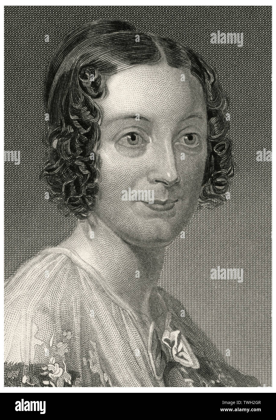 Lydia Huntley Sigourney (1791-1865), amerikanischer Dichter, Kopf und Schultern Portrait, Stahlstich, Porträtgalerie bedeutender Männer und Frauen in Europa und Amerika durch Evert A. Duyckinck, von Henry J. Johnson, Johnson, Wilson & Company, New York, 1873 veröffentlicht. Stockfoto