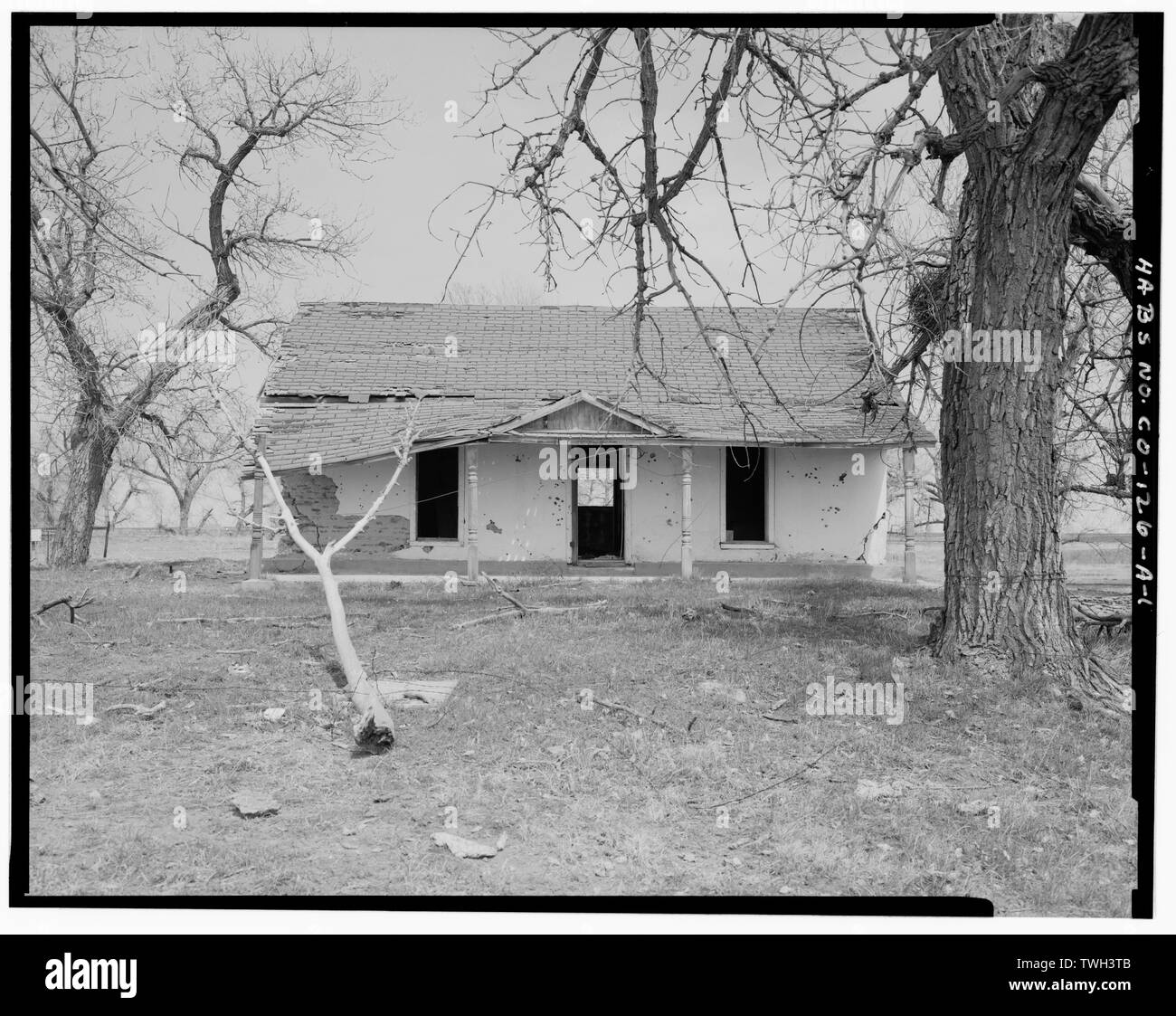 Residence, front, nach Osten. - Wellenkotter Ranch, Haupthaus, 112 Avenue und Watkins Road, Denver, Denver County, CO Stockfoto