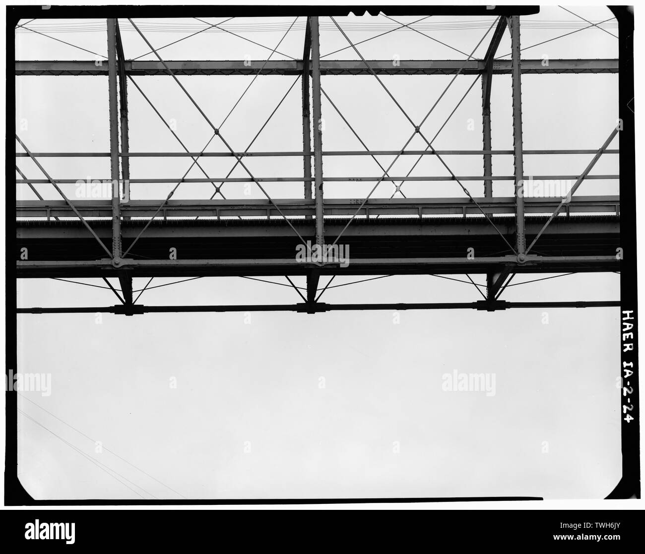 Robert A. Ryan, Fotograf. Untergurt, Zentrum zwei Platten, SPAN 1 (Pratt), N-Eagle Point Bridge, Dubuque, Dubuque County, IA Stockfoto