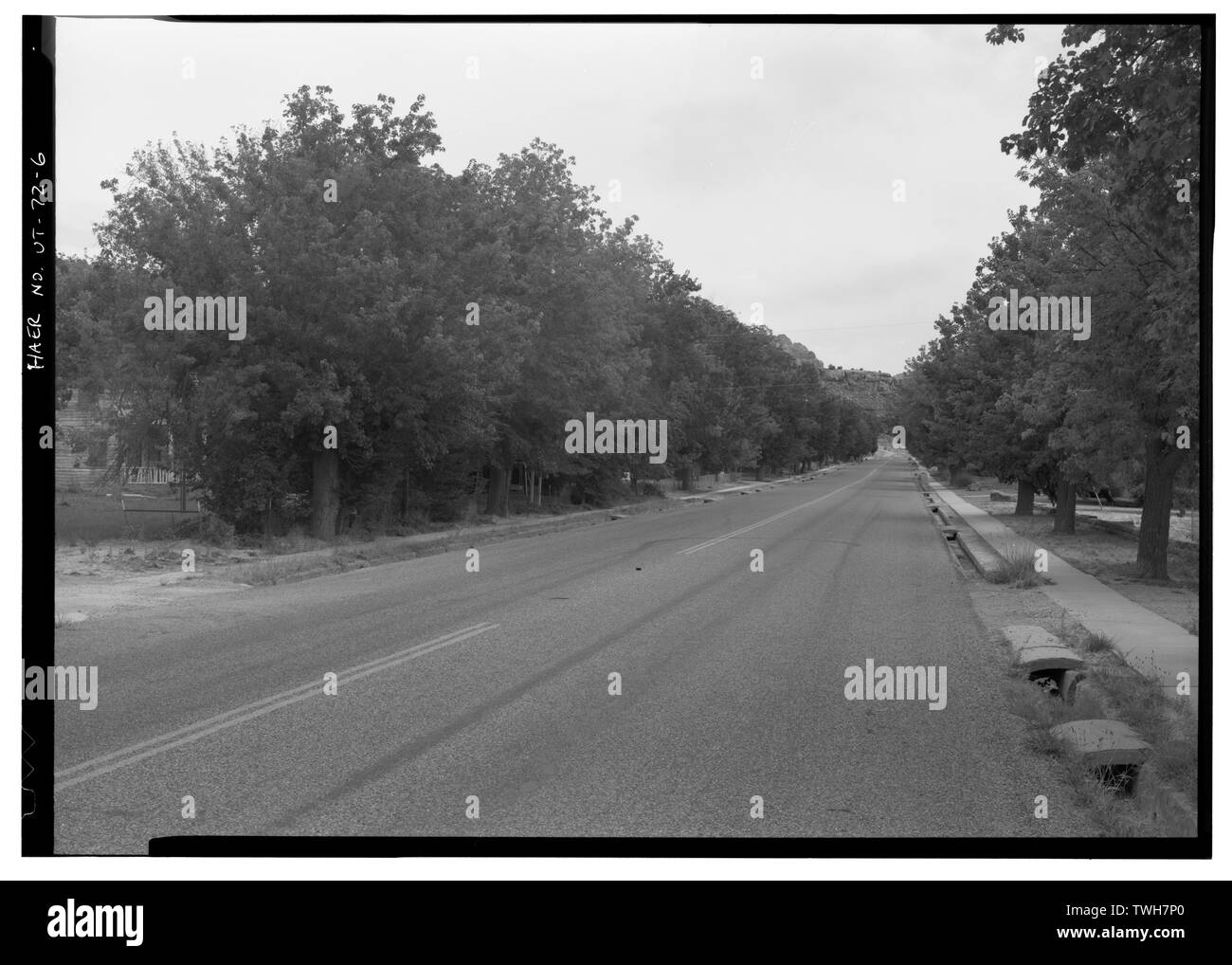 Rockville, Maryland, Hauptstraße, nach Westen - Zion National Park Straßen und Brücken, Springdale, Washington County, UT; Büro der öffentlichen Straßen; Utah State Road Commission; Arizona State Road Commission; Albright, Horace, Tufts, William O; Mather, Stephen T; Nevada Contracting-unternehmen; Reynolds-Ely Raleigh-Lang Bauunternehmen; Bauunternehmen; Union Pacific Railroad; Anderson, Michael F, Historiker; Grogan, Brian C, Fotograf Stockfoto