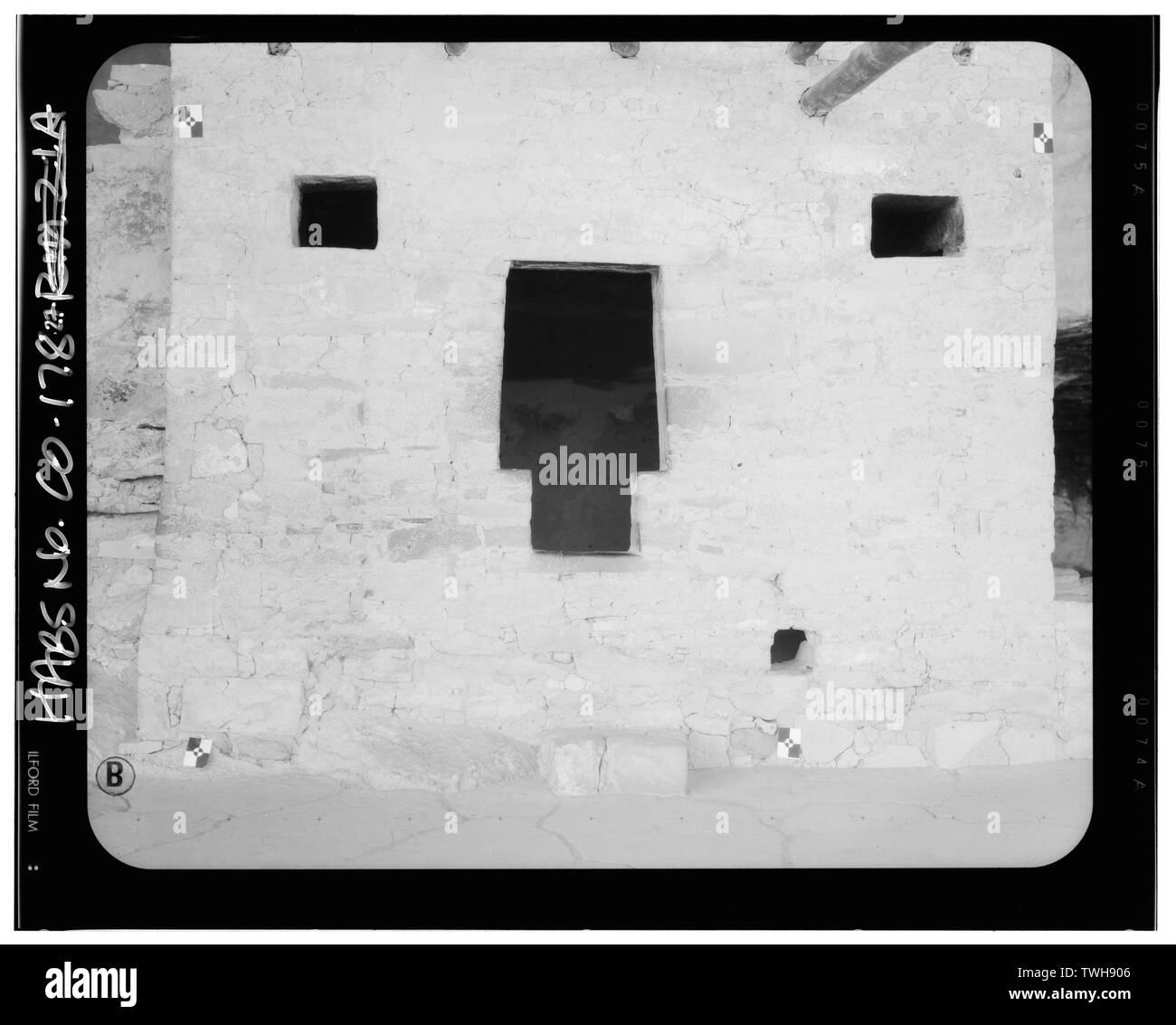 Zimmer 21A - Balkon Haus, Cortez, Montezuma County, CO Stockfoto