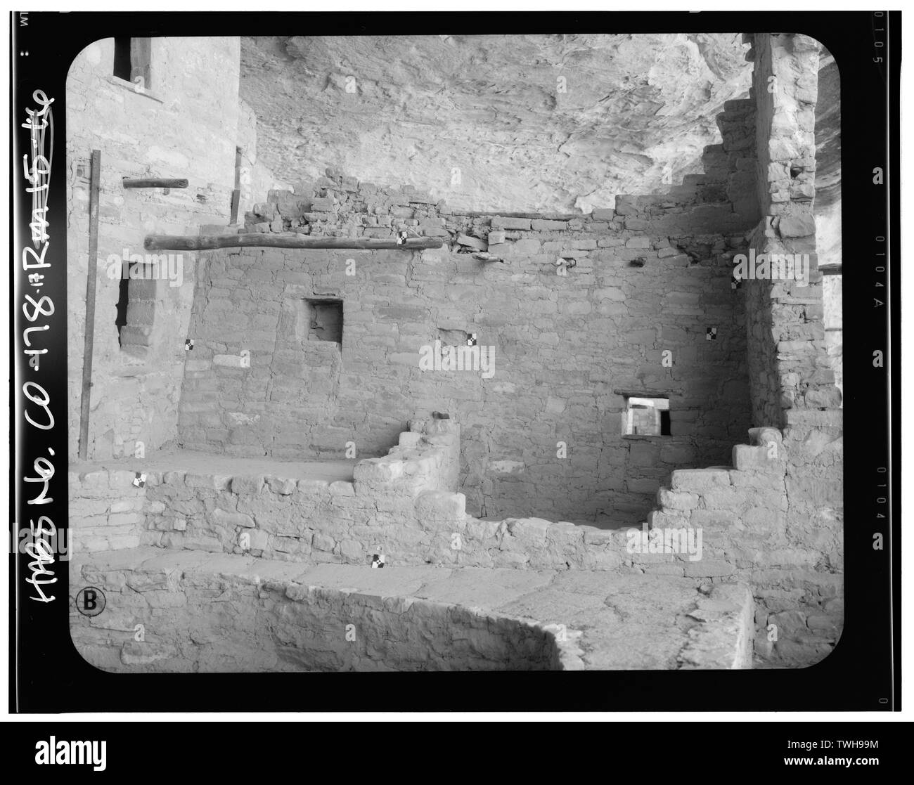 Zimmer 15 und 16 - Balkon Haus, Cortez, Montezuma County, CO Stockfoto