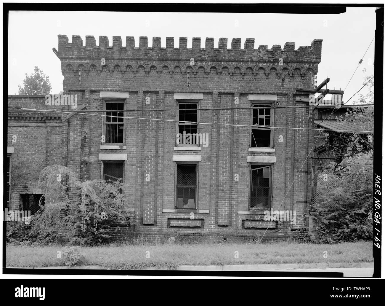 S. Höhe des Maschinenraums, Kesselhaus und Muster. - Zentrale von Georgia Railway, Savannah Werkstätten und Terminals, Motor Kessel und Muster Gebäude, begrenzt durch West Broad, Jones, West Grenze und Rumpf Straßen, Savannah, Chatham County, GA Stockfoto