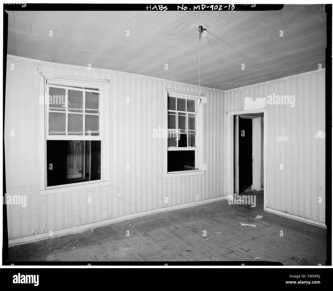 Zweite Etage HINTEN, Blick nach Westen - 59-61 südlich der Market Street (gewerbliche Gebäude), Frederick Frederick County, MD; Kluge, Harriet, Fotograf; Widell, Cherilyn, Historiker Stockfoto