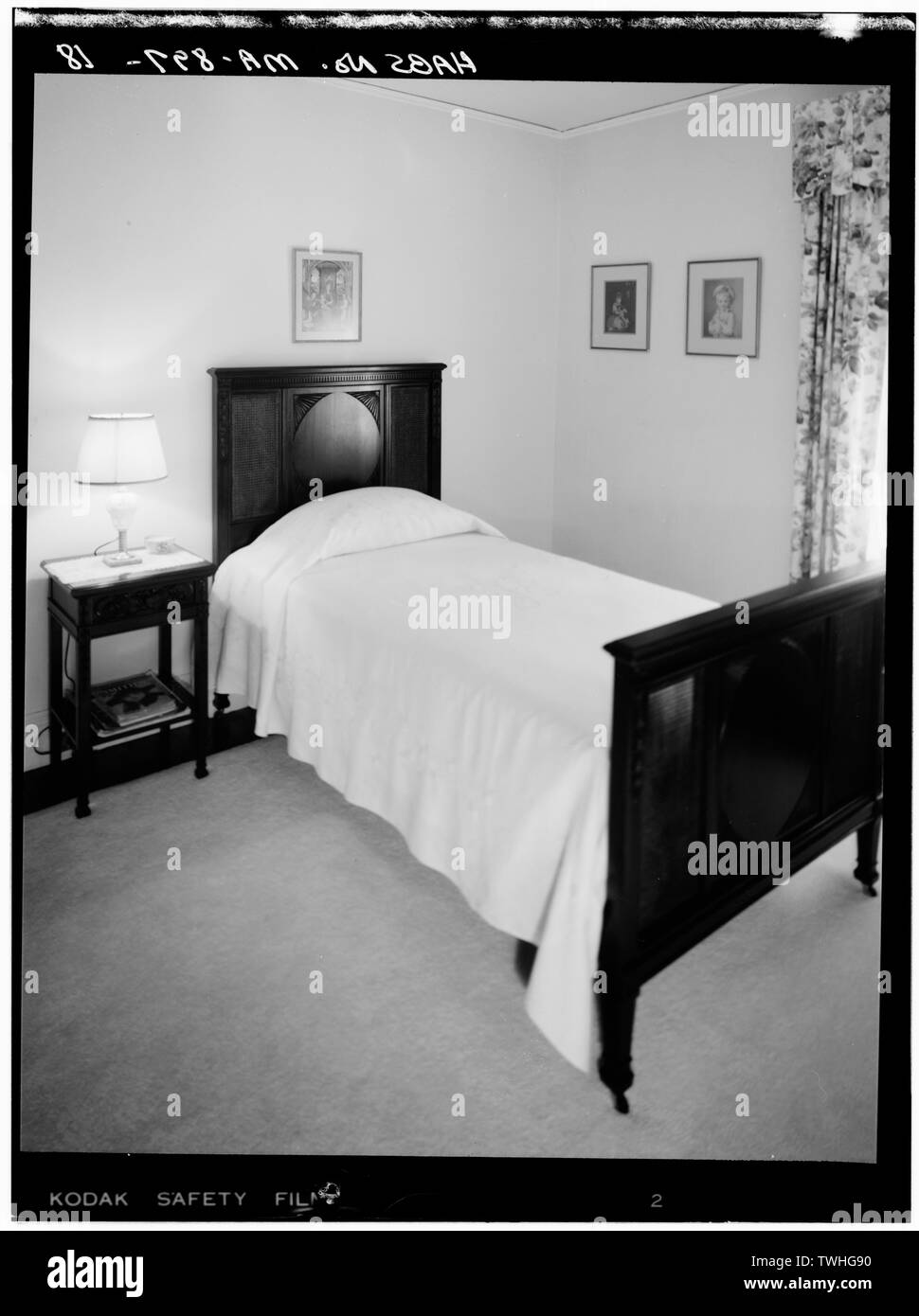 Zweiter Stock, Schlafzimmer, Blick nach Nordwesten - John Fitzgerald Kennedy Geburtsort, 83 Beals Straße, Brookline, Norfolk County, MA Stockfoto