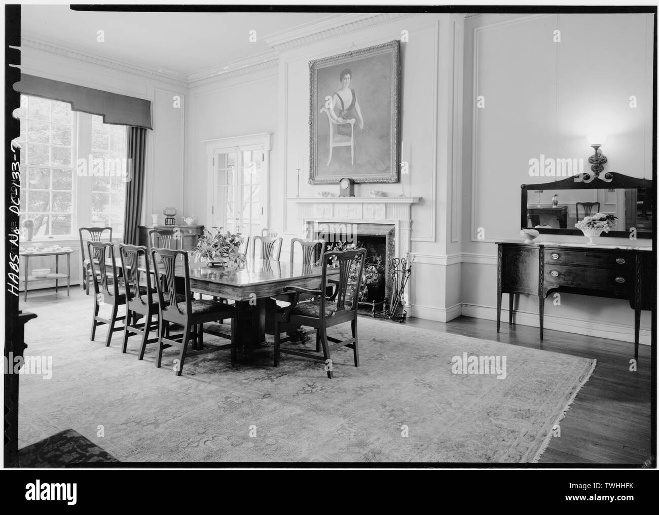 Zweite Etage, formale Esszimmer - Woodrow Wilson House, 2340 South Street, Northwest, Washington, District of Columbia, DC Stockfoto