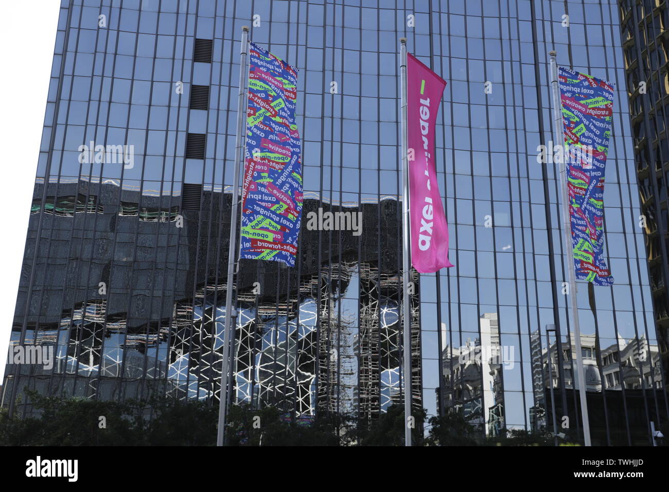 Moderne Architektur, das Verlagshaus der Axel Springer AG in Berlin, Deutschland Stockfoto